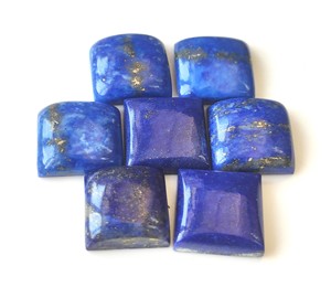Venta al por mayor Natural azul lapislázuli cuadrado cabujón 3mm-20mm espalda plana piedras preciosas sueltas para la fabricación de joyas - Product Image 4