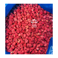 Hete Verkoop Blauwe Lotus Gevriesdroogde Aardbeien Gevriesdroogde Aardbei Plezierige Snack Met Verse Bessenkleur