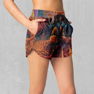 Pantalones cortos transpirables hechos a medida para mujer, ropa de calle, impresión gráfica por sublimación, venta al por mayor, impresión corta por sublimación personalizada - Product Image 4