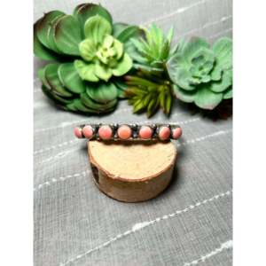 Jameson Garcia Pink Conch & Sterling <b>Silver</b> Fashion <b>Cuff</b> <b>Bracelet</b> - Product Image 1