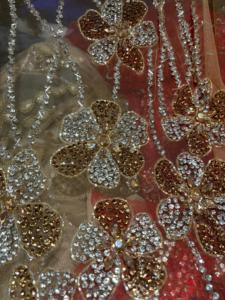 Meilleur prix, vêtements de luxe faits à la main, 100% polyester, tissu perlé de haute qualité, maille tissée en zircon, exportation directe, fournisseur indien - Product Image 6