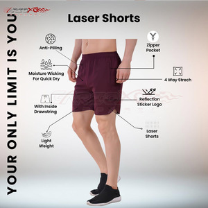 Short de course athlétique pour homme avec cordon de serrage à la taille et doublure en maille pour un confort à séchage rapide pour homme - Product Image 4