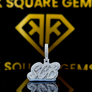 Colgante de Hip Hop con número personalizado, letra personalizada, colgante de número de Hip Hop para hombre, colgante de moissanita, joyería de Hip Hop Ice Out - Product Image 1