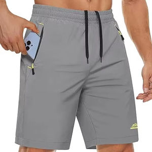 Pantalones cortos de entrenamiento para hombre, fabricante OEM, pantalones cortos de entrenamiento activos de secado rápido con bolsillo para teléfono, cintura elástica personalizada - Product Image 1