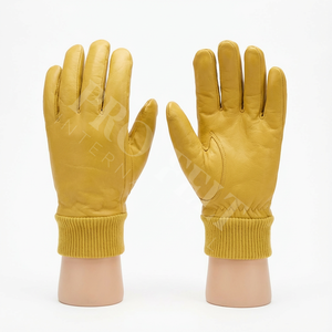 Guantes de Cuero en Oferta con Puño de Punto y Forro Térmico, Guantes de Conducción Cálidos para Invierno para Hombre y Mujer, Producción al por Mayor OEM/ODM - Product Image 6