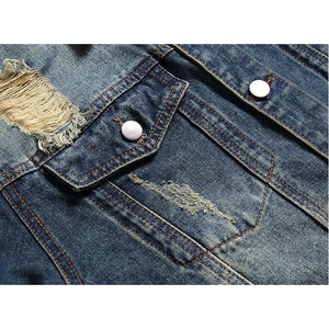 Veste en jean vintage pour homme de haute qualité, respirante, à manches longues avec couverture à boutons, style saison hivernale - Product Image 5