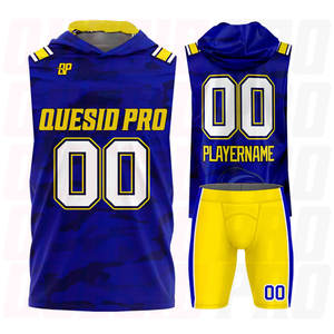 ชุดกีฬาขายดี เสื้อฮู้ดแบบรัดรูป ชุดฟุตบอลธง 7v7 แบบสั่งทำพิเศษ เสื้อเจอร์ซีย์และกางเกงขาสั้นแบบกลับด้านได้ ชุดยูนิฟอร์ม 7v7 แบบปรับแต่งได้ - Product Image 1