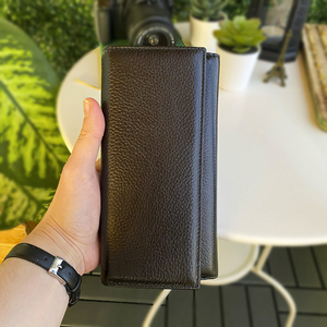 Portefeuille pour femmes de luxe mince fait à la main de haute qualité Design spécial en cuir véritable couleur noire avec porte-cartes-Made Turkey - Product Image 5