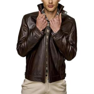 Chaqueta de piel de cordero genuina Directo de fábrica Tallas grandes Ropa de abrigo con cremallera de calidad premium para hombres Chaqueta clásica para hombres - Product Image 1