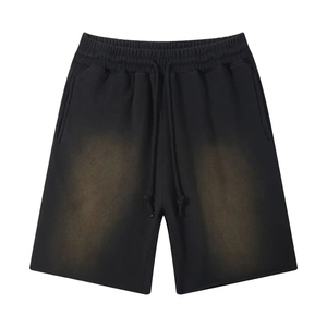 Men's Casual Summer Active Wear Jogging <b>Shorts</b> Quick Dry French Terry Cotton Vintage Distressed Acid Washed Look Custom Online - Product Image 5