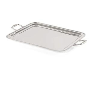 Bandeja de Servicio de Metal y Vidrio Pulido Brillante para Cocina, Cafeterías y Restaurantes, Bandeja Decorativa para Mesa de Bodas y Fiestas - Product Image 6