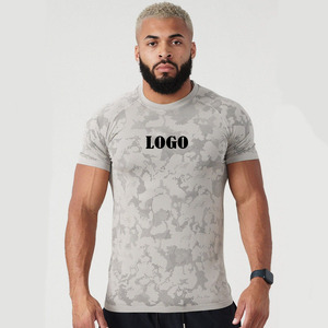 เสื้อยืดทรงสลิมฟิตสำหรับผู้ชายวัสดุถักผ้าฝ้ายสีทึบออกแบบโลโก้ได้ตามต้องการ - Product Image 4