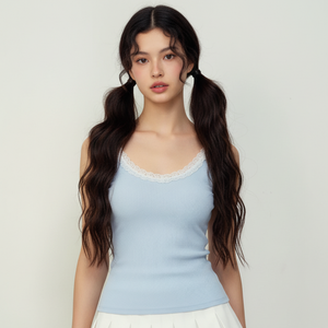 เสื้อแขนยาวทรงเข้ารูป คอวี ผ้าริบเนื้อนุ่ม สไตล์หวานๆ สำหรับผู้หญิง ผ้าฝ้าย 100% ระบายอากาศดี มีจำนวนมาก ขายส่ง - Product Image 1