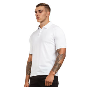 Chemises polo décontractées pour hommes, couleur unie classique, logo personnalisé en gros - Product Image 2