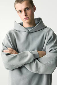 Sudaderas con Capucha Personalizadas al por Mayor, Impresión de Logotipo, Sudaderas Extra Grandes de Felpa para Hombre, Sudaderas con Capucha de Algodón Gris para Hombre - Product Image 2