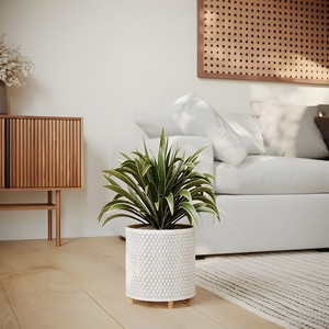Venta caliente maceta de metal martillado blanco para la decoración del jardín del restaurante del hogar en el precio bajo de la India - Product Image 6