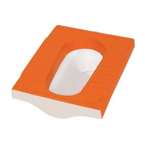 Poêle accroupie en céramique rouge double couleur moderne Articles sanitaires indiens Toilette WC durable à bas prix - Product Image 5
