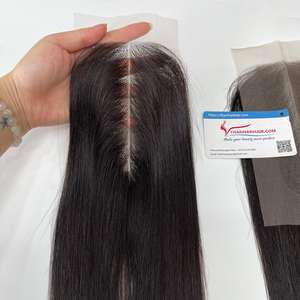 Grande vente maintenant!! Extension de cheveux vietnamiens fermeture frontale HD dentelle suisse personnaliser toutes les tailles combiner avec Genius trame prêt à expédier - Product Image 3