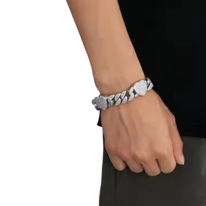 Collier chaîne cubaine urbaine 2026 en moissanite et diamant, style glacé premium, pour les tendances de la mode et le style de vie moderne - Product Image 5