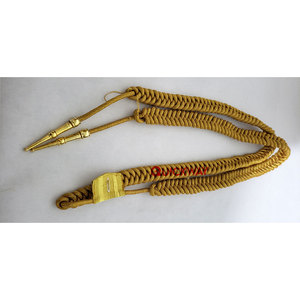 Aiguillette dorée tressée pour cérémonie, cordon d'épaule, accessoire d'uniforme de parade avec embouts métalliques - Product Image 5