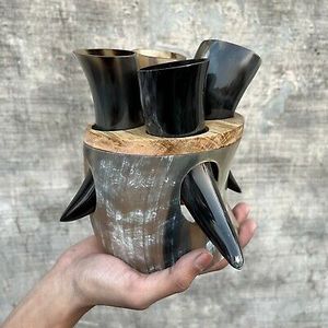 Corne à boire viking classique pour la bière, l'ale et les fêtes médiévales, au meilleur prix, corne à boire viking rustique - Product Image 3