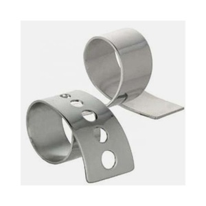 Unique Silver Ribbon Look Long Designer Napkin <b>Ring</b> for Wedding Table Decoration Round Pattern Napkin <b>Ring</b> - Product Image 1