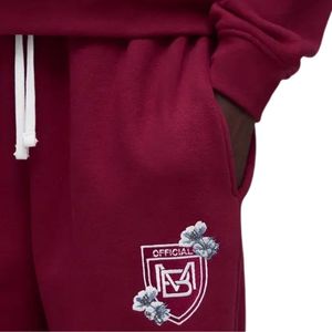 OEM, jogging à jambes larges de haute qualité, broderie florale, sweat-shirt imprimé, ensemble de survêtement complet, tissu en coton mélangé entièrement personnalisé - Product Image 6