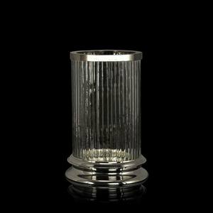 Vente en gros de lanternes bougeoirs artisanales en cristal de style corde en aluminium texturé brut écologique et durable pour la Saint-Valentin - Product Image 3