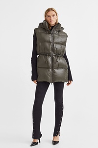 Chaquetas para mujer, chaleco con cuello levantado y cremallera, chaqueta acolchada, sin mangas, otoño e invierno, 2022 - Product Image 3