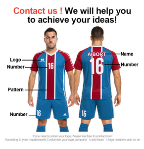 Aolan <strong>Custom</strong> OEM Winter Set Uniforms for Adults Football Jersey Soccer Wear Breathable Polyester Short Sleeve <strong>Custom</strong> Name Logo - Product Image 2