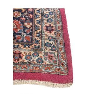 พรมขนสัตว์ถักมือสีน้ำเงิน Aalam รุ่น Pae-6350 ลายดอกไม้ สำหรับบ้าน ขนาด 9x12 ฟุต รูปทรงสี่เหลี่ยมผืนผ้า ทำด้วยมือ สำหรับห้องนั่งเล่น ห้องนอน พรมจากเมืองชัยปุระ สหรัฐอเมริกา - Product Image 4
