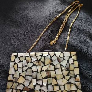 Bolso de Mano de Resina de Lujo de Alta Demanda, Hecho a Mano en India, Estilo Vintage, Informal, con Cierre de Broche, Pedrería, Metal, Purpurina - Product Image 4