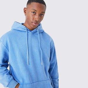 Survêtement à capuche décontracté pour homme en molleton 100% coton, coupe régulière, hiver, grande taille, uni, léger, écologique - Product Image 6