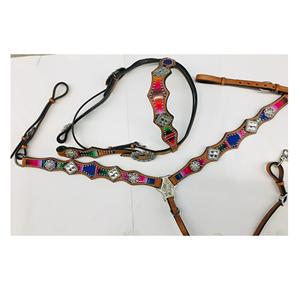 Cabeza de caballo occidental con hebilla de metal con logotipo personalizado, cabeza de caballo occidental y cuello de pecho al mejor precio - Product Image 5