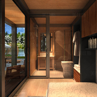 Casa Prefabricada Quacent de Ensamblaje Rápido, 2 Dormitorios, Villa Pequeña, Acogedora Casa Prefabricada Tipo Sips/Cabaña de Madera para Vivir en el Campo