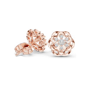 Boucles d'oreilles en diamant de laboratoire pour femmes, 0,176 CT, clarté VVS-VS EF, or 18 carats, 14 carats, 10 carats et argent 925, rose, jaune, blanc - Product Image 1