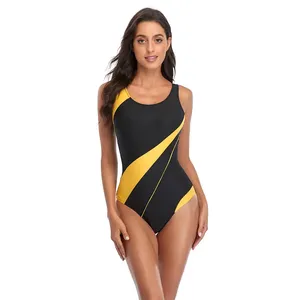 Bikini sexy para mujer, cintura alta, cuello sólido, traje de baño y ropa de playa, chaleco deportivo, bañistas, natación, productos de buceo, traje de baño - Product Image 4