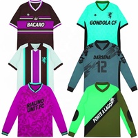 Maillot de football pour homme personnalisé, imprimé par transfert thermique, respirant, à séchage rapide, écologique, extensible dans quatre directions, col en V, tissu personnalisé