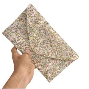 Luxe bohème dame accessoire de mariage perlé soirée fourre-tout fronde pochette toile personnalisé broderie chaînes géométrique mode - Product Image 5