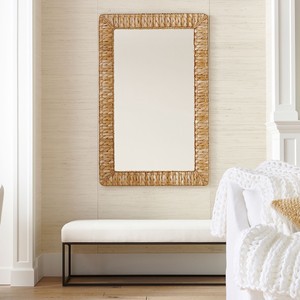 Miroir de salon de coiffure moderne miroirs de luxe fabriqués à la main jacinthe d'eau naturelle pour la décoration de salons - Product Image 3