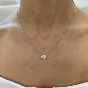 Collar con Colgante Solitario de Diamante Cultivado en Laboratorio, Corte Ovalado de 1.59 Ct, VVS, Minimalista, Oro Sólido de 14k, Joyería Fina de Moda para Mujer - Product Image 3