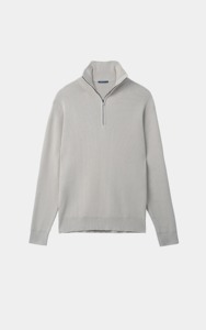 Pull en coton chaud d'hiver à col zippé mi-haut de style nouveau, tricoté, vêtement en laine pour hommes d'Europe et d'Amérique - Product Image 6
