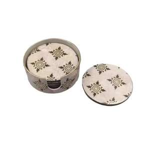 Trending Design Round Shape <b>Coaster</b> Set With Greatest Quality Cup And <b>Glass</b> <b>Coaster</b> Set From Manufacturer In India - Product Image 3