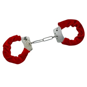 Menottes pour jeu de rôle dramatique, jouets sexuels BDSM, menottes de bondage réglables en peluche métallique, menottes de cheville pour couples - Product Image 1