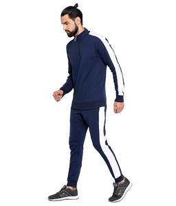 ชุดเสื้อฮู้ดและกางเกงวอร์มผ้าฝ้ายสำหรับผู้ชายชุดจ๊อกกิ้งตัดขอบ100% แฟชั่นปรับแต่งได้ - Product Image 1