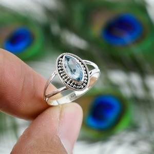 Handmade 925 <b>Sterling</b> <b>Silver</b> Agate Bezel <b>Set</b> <b>Ring</b> for Women's Rhodium Plated Solid Wedding Engagement Party Jewelry Trendy - Product Image 4