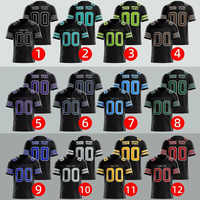 Camiseta de Fútbol Americano/Rugby Unisex Personalizada, 100% Poliéster, Malla Transpirable, Antiencogimiento, Diseño con Bloques de Color para Todas las Temporadas