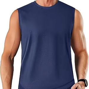 Camiseta sin mangas personalizada para hombre, chaleco deportivo sin mangas para entrenamiento y ropa deportiva, venta al por mayor - Product Image 1
