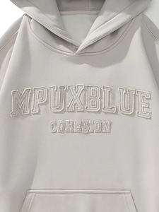 Sweat à capuche personnalisé en molleton de haute qualité, créez votre propre design et votre logo, bases du sweat à capuche en coton mélangé. - Product Image 5