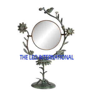 Stainless Steel Metal Round Shape Copper Antique Wall <b>Mirror</b> American Style Home Accent <b>Decorative</b> Wall <b>Mirror</b> - Product Image 4